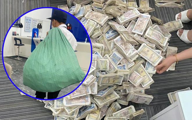 Đập lợn 3 năm đi gửi tiết kiệm, chàng trai gây choáng với bao tải tiền