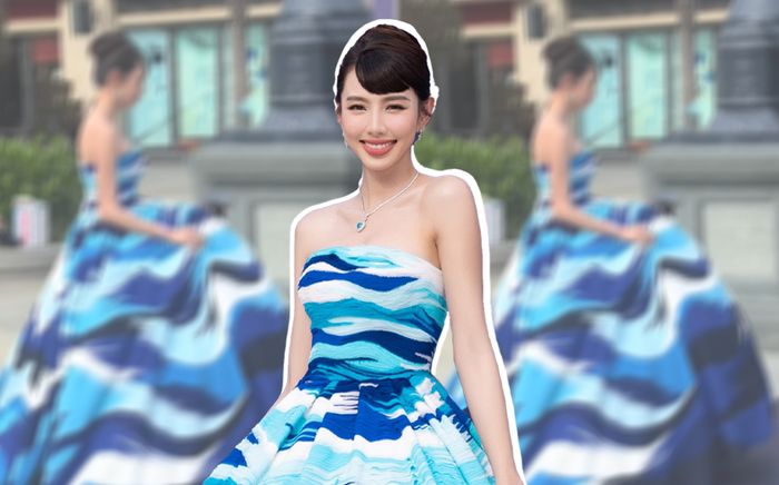 Thùy Tiên khệ nệ xách váy 'khủng' lên thảm đỏ, có cực quá không vậy?