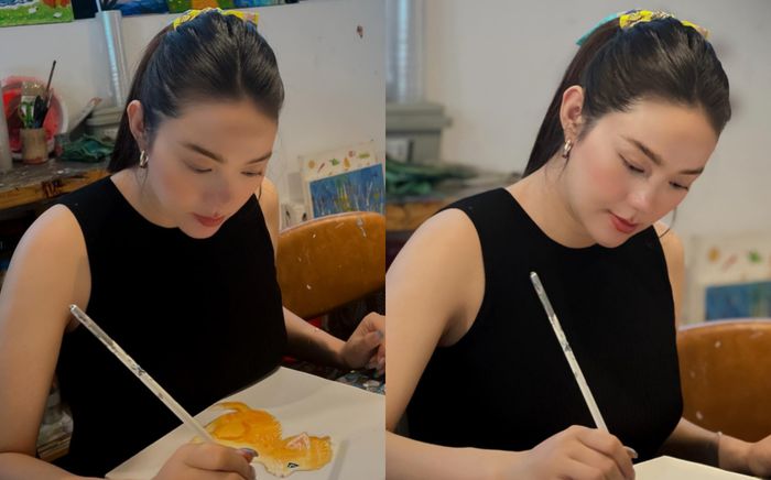 Minh Hằng khoe thú vui tao nhã, góc nghiêng mẹ bầu khiến dân tình trầm trồ