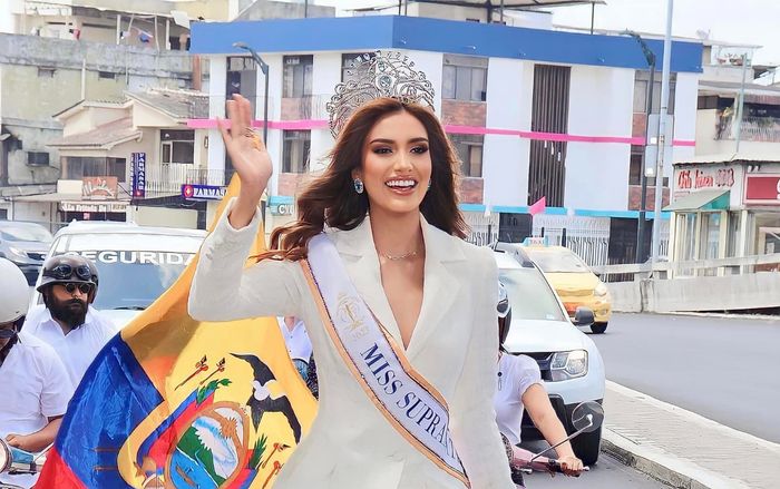 Miss Supranational 2023 trở về Ecuador: Đường sá vắng hoe, không một bóng người