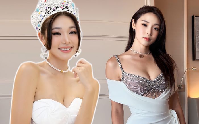 'Búp bê sống' Miss Earth o ép 'núi đôi' với đầm đính kết