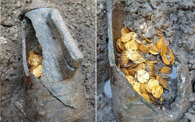 Đào móng nhà phát hiện hũ sành vỡ, để lộ bên trong kho báu giá trị không tưởng