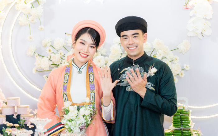 Á hậu Phương Anh quá vui trong lễ vu quy mà quên trao nhẫn cưới cho chồng!