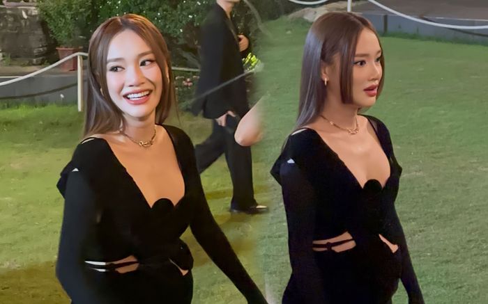 Nhã Phương diện đầm khoét xẻ khoe 'bầu vượt mặt' tại show Võ Hoàng Yến