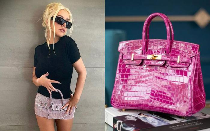 Christina Aguilera diện váy giống hệt túi Birkin khiến fan ngơ ngác