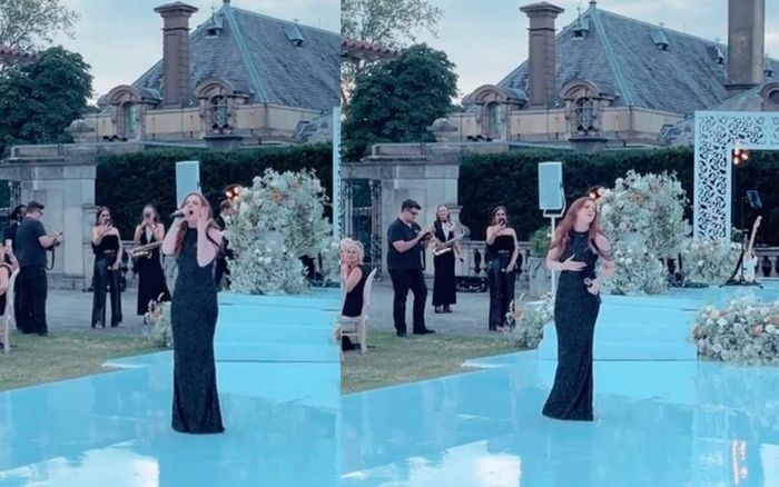 Hát tại đám cưới bạn thân, cô gái khiến cô dâu chú rể 'tàng hình'