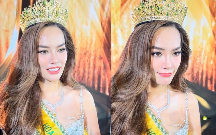 Bị hỏi khó, Hoàng Phương đối đáp cực khéo hậu đăng quang Hoa hậu Hòa bình VN