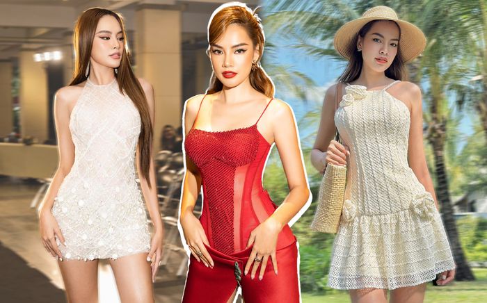 Tân HH Lê Hoàng Phương mê style cắt xẻ tôn chân dài gợi cảm