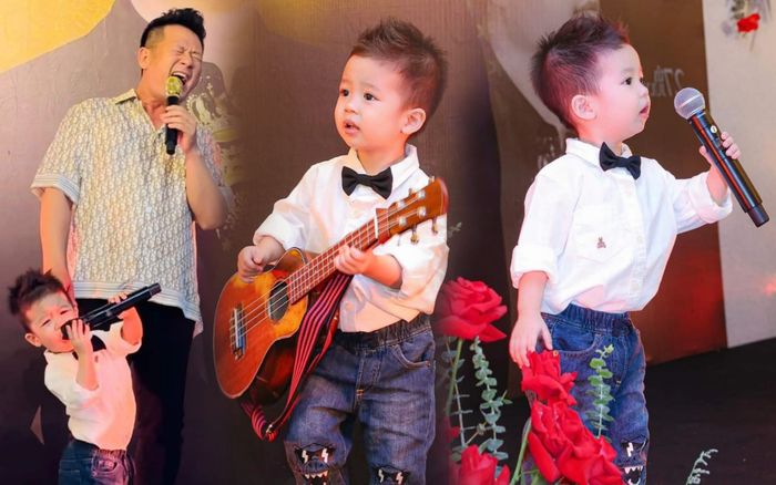 Con trai Bằng Kiều đi hát cùng bố khi chỉ mới 2 tuổi, được nhận cát xê 'khủng'