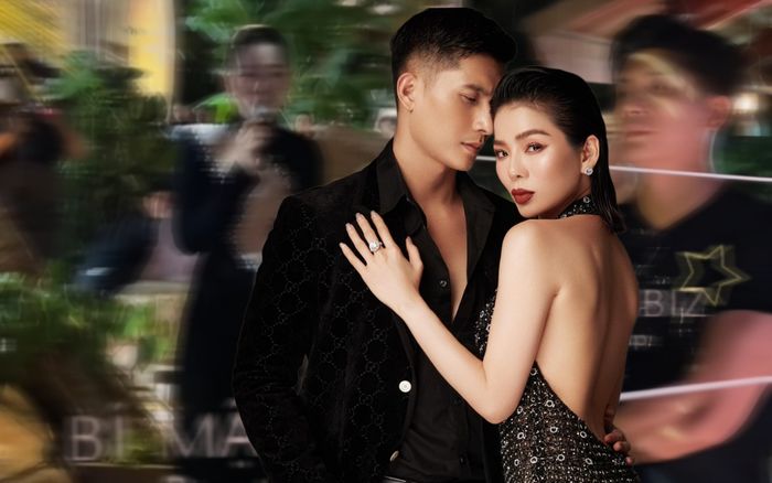 Lâm Bảo Châu 'hộ tống' Lệ Quyên đi hát, giữ đồ cho bạn gái ở nơi đông người