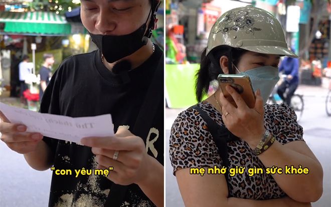 Clip tặng hoa miễn phí cho người nói 'con yêu mẹ' gây xúc động