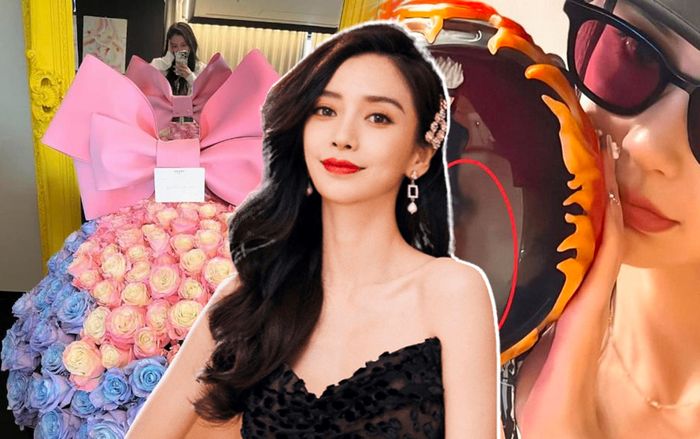 Khoe ảnh nhận quà khủng, Angelababy để lộ chi tiết 'đáng ngờ'