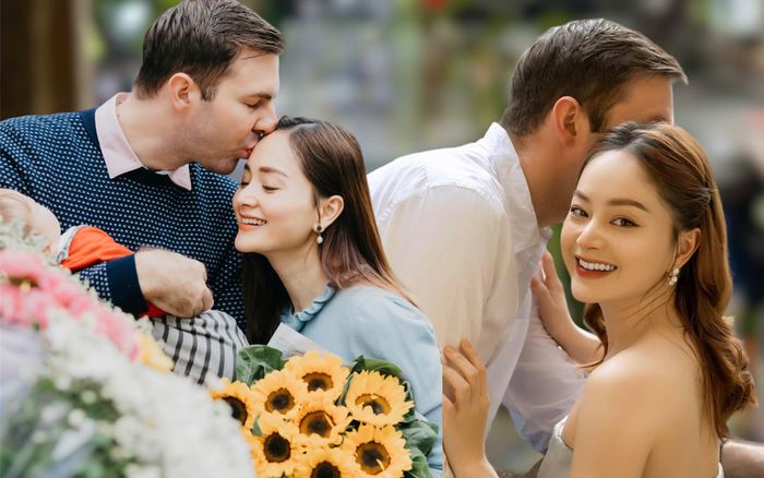 '1001' khoảnh khắc 'ngọt như mía lùi' Lan Phương và chồng Tây cao 2m