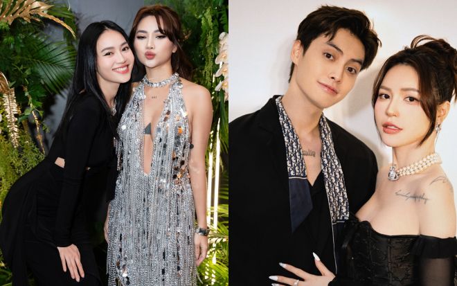 Lan Ngọc lên đồ cắt xẻ, Lucie khoe dáng sau sinh trong tiệc sinh nhật bạn thân
