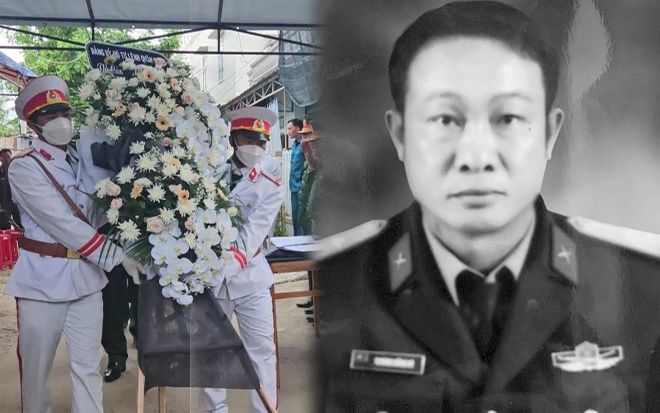 Nghẹn ngào lễ tang Trung tá hy sinh vì cứu dân: Sinh nhật cũng là ngày tiễn biệt