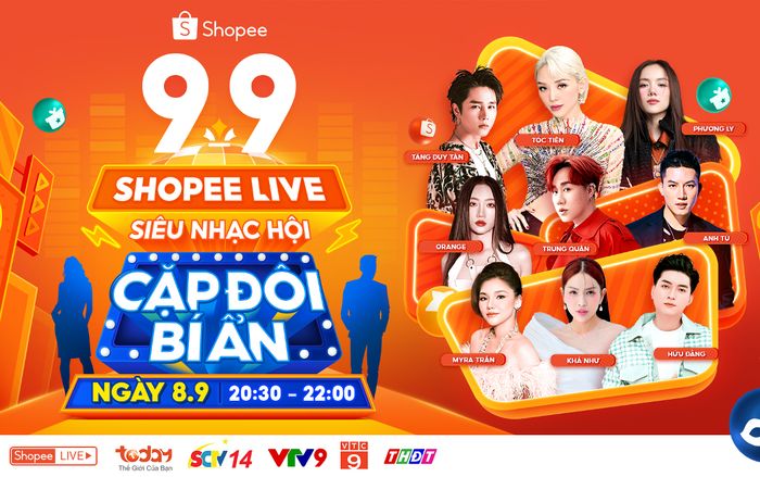 Dàn sao hạng A hội tụ tại Shopee 9.9, mang đến chuỗi chương trình hoành tráng