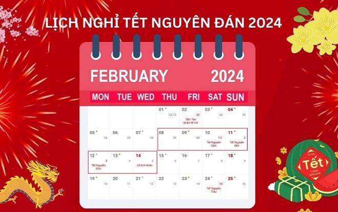 Lịch nghỉ Tết Nguyên đán Giáp Thìn và ngày Quốc Khánh 2024