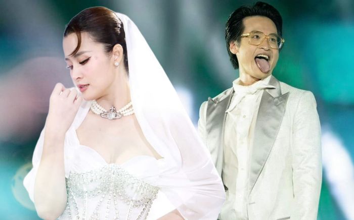 Đông Nhi chuyện trò cùng Hà Anh Tuấn trong cánh gà, nhưng sao trông giống hệt cô dâu và chú rể thế này!