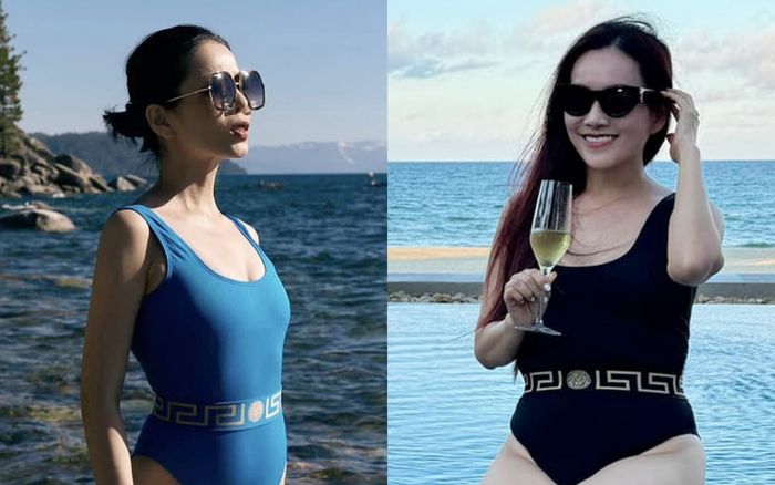 Vợ Bình Minh và Lệ Quyên 'đụng hàng' đồ bơi vài chục triệu, ai quyến rũ hơn?