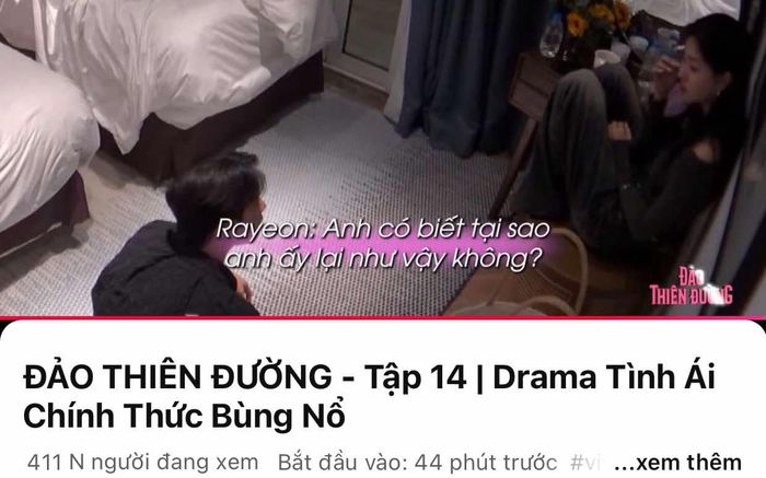 Gần nửa triệu người xem cùng lúc tập 14 Đảo Thiên Đường