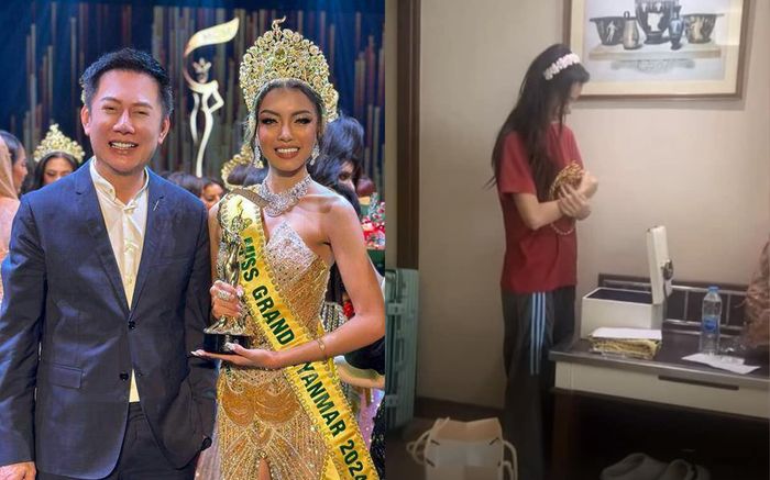 Á hậu 2 không gặp ông Nawat sau chung kết, sự thật tấm ảnh ôm vương miện trước khi trả lại