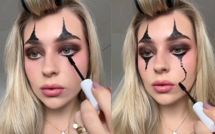 Phong cách trang điểm Halloween cực đơn giản chỉ với mascara và phấn mắt