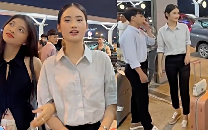 Bạn trai mặc đồ đôi đưa Hoa hậu Ý Nhi quay lại Úc