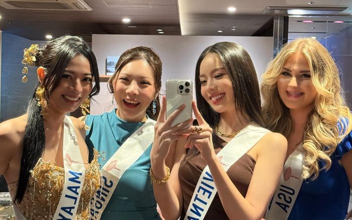 Một hoa hậu 'mặt mày bầm tím' như mới ẩu đả khi đang thi quốc tế