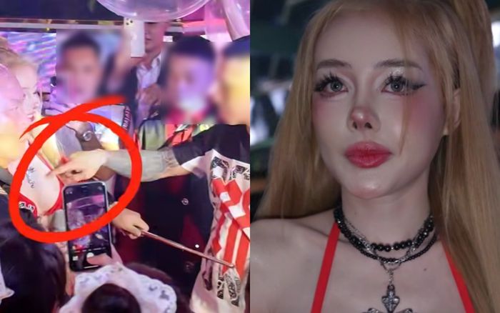 Ngân 98 lại bị quấy rối khi đụng chạm vòng một