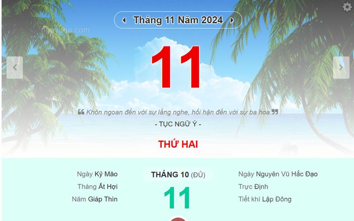 Lịch âm hôm nay 11/11/2024: Ngày cực xấu, cẩn thận chuyện xui rủi