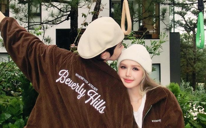 Xoài Non công khai khoe ảnh tình tứ 'môi kề má' với Gil Lê