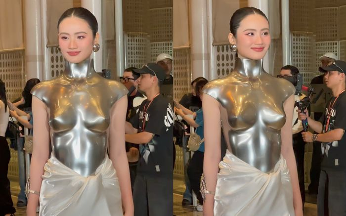 Hoa hậu Ý Nhi diện trang phục gây tranh cãi, có chi tiết dễ gây hiểu lầm