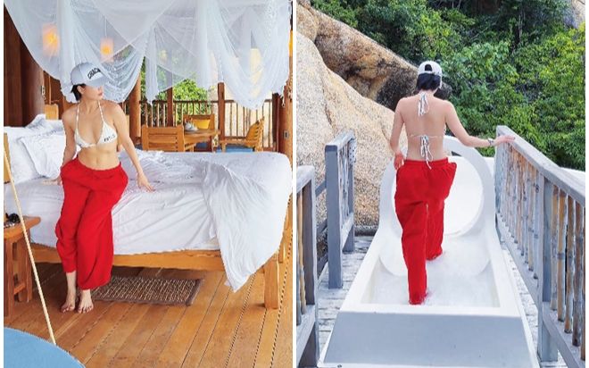 Ngọc Trinh khoe lưng trần quyến rũ khiến dân tình không thể rời mắt