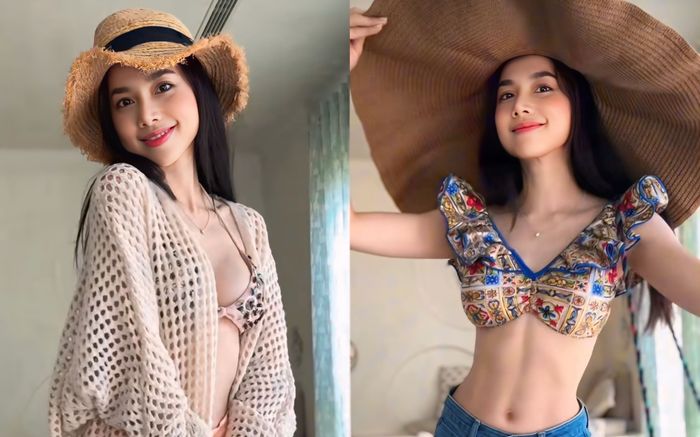 Đinh Ngọc Diệp gợi ý outfit đi biển, vòng eo 'siêu thực' gây chú ý