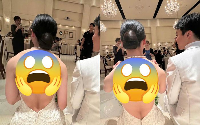 Khoe lưng trần gợi cảm, cô dâu khiến cả cõi mạng phát hoảng chỉ vì một lý do