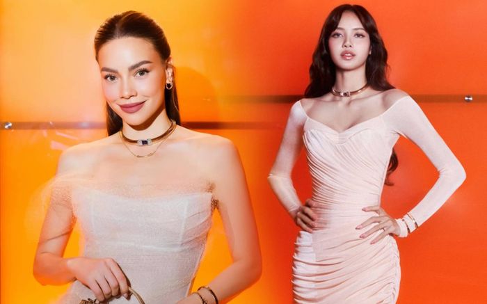 Hồ Ngọc Hà - Lisa khoe dáng 'căng đét' với váy hồng nude