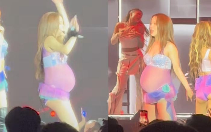 Nữ ca sĩ có bầu hơn 9 tháng, biểu diễn đến lúc sinh con