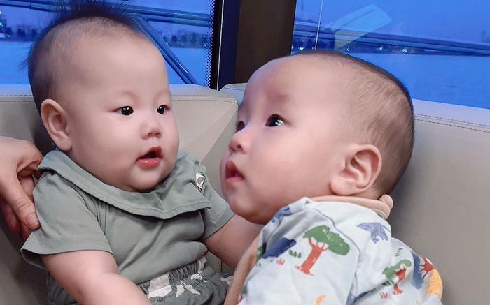 Khoảnh khắc 'cưng muốn xỉu' của cặp song sinh nhà Phương Oanh