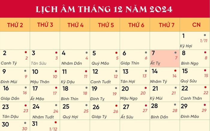 Lịch âm hôm nay 7/12/2024: Xuất hành bất lợi, vận xui đeo bám