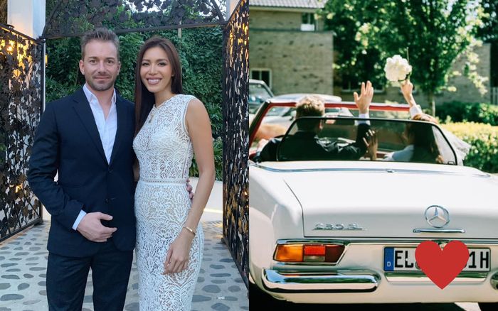 Minh Tú công bố ảnh cưới trên xế hộp tiền tỷ, nhắn nhủ ngọt ngào đến 'nửa kia'