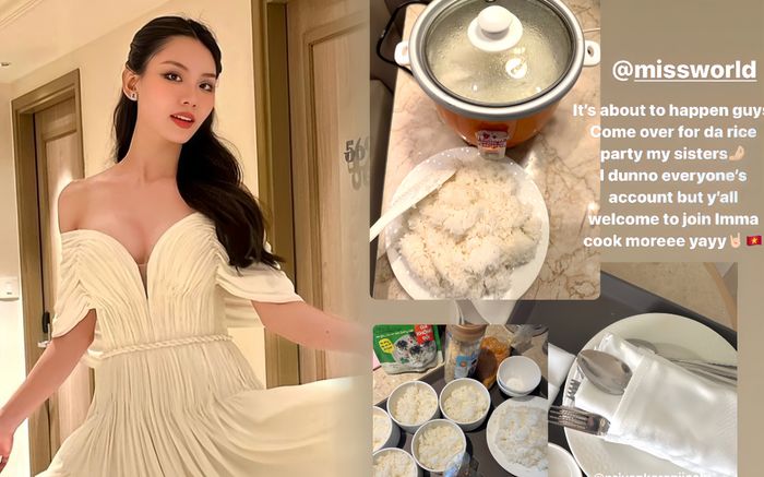 Hoa hậu Mai Phương mang theo gạo, nấu cơm ở Miss World 2023