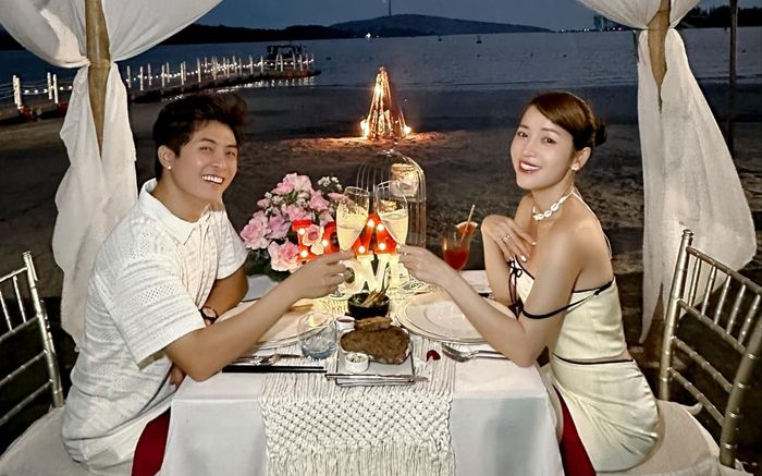 Puka xinh như cô dâu, ngỡ được Gin Tuấn Kiệt cầu hôn lần nữa ở bãi biển Phú Quốc