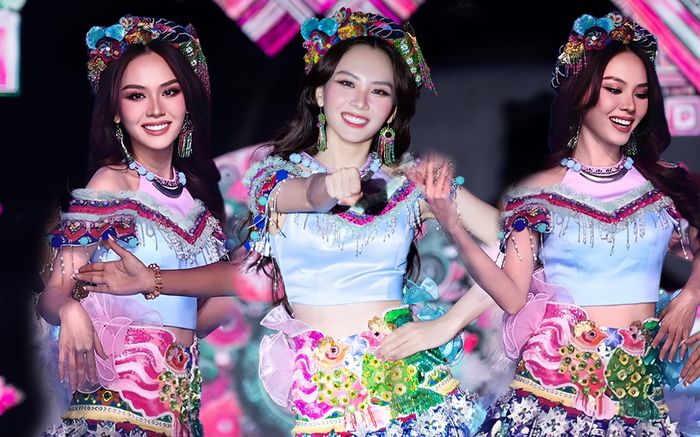 Mai Phương đẹp xuất thần tại sân khấu lỡ hẹn Miss World