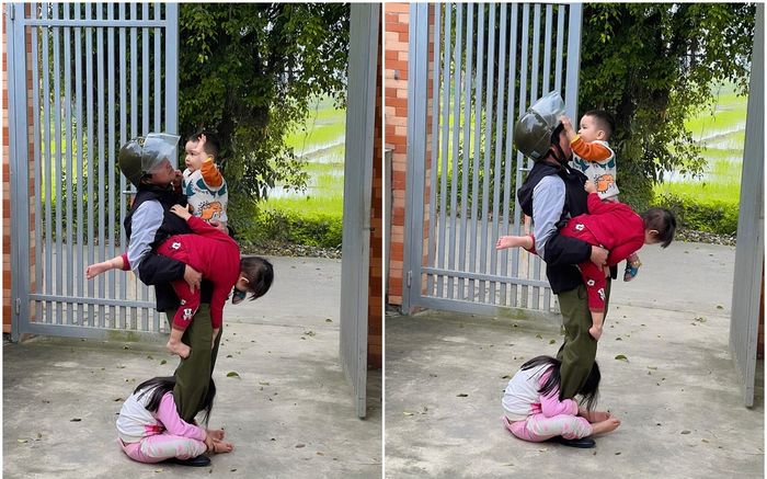 Ông ngoại lâu ngày đến thăm cháu, lúc ra về ai cũng thương khi nhìn thấy cảnh này