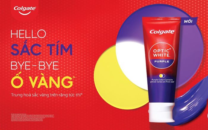 Colgate lần đầu tiên ra mắt Kem đánh răng: Colgate Optic White Purple