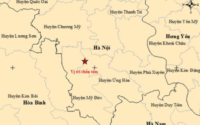 Hà Nội động đất 4 độ richter, nhiều nơi cảm nhận được rung lắc