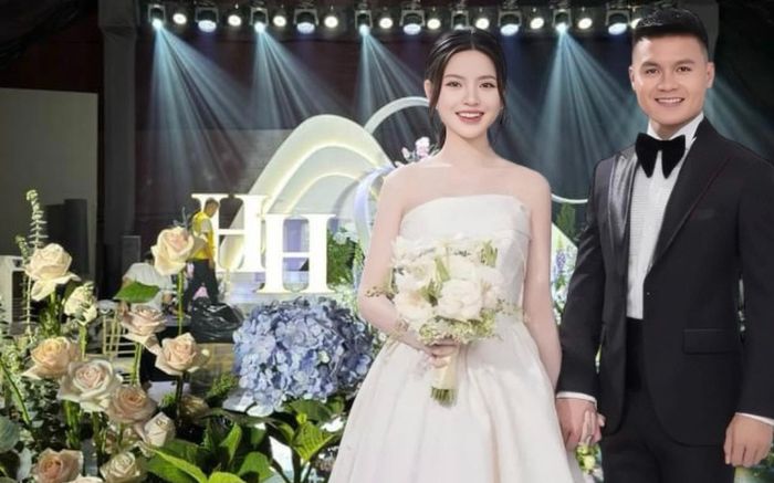 Không gian tiệc cưới như 'vườn địa đàng' của Quang Hải - Chu Thanh Huyền