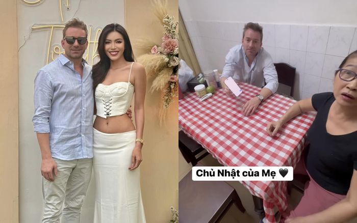 Minh Tú để bạn trai ngoại quốc gặp mẹ ruột, trò chuyện ra sao khi bất đồng ngôn ngữ?