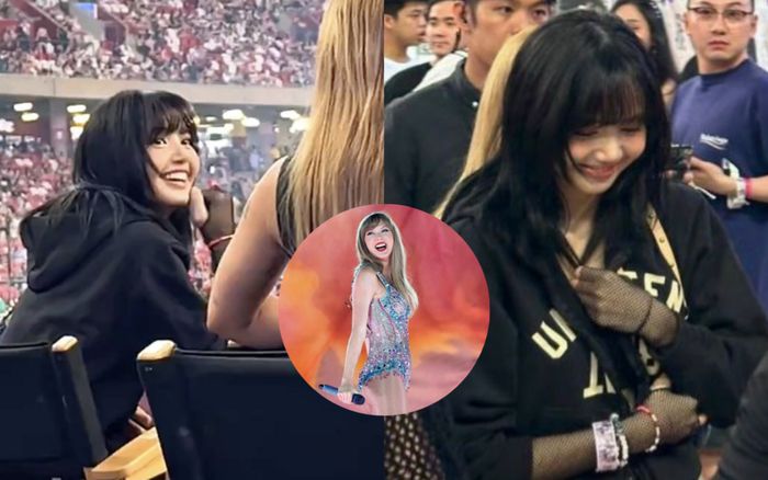 Lisa diện áo local brand Việt 700.000 đồng đi xem concert Taylor Swift