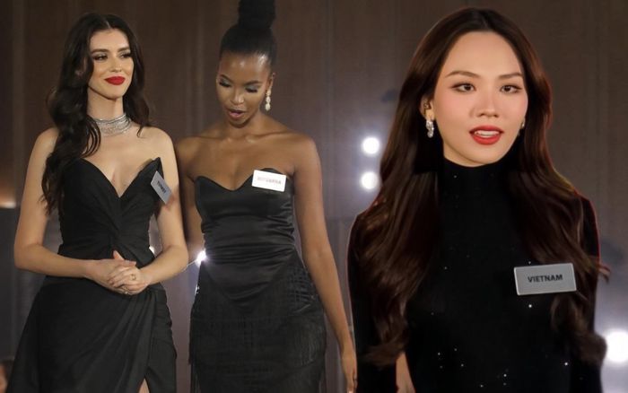 Một thí sinh tỏ thái độ với Mai Phương trên sân khấu Miss World